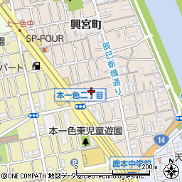 東京都江戸川区興宮町4周辺の地図