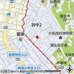 台東谷中郵便局 ＡＴＭ周辺の地図