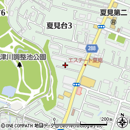 千葉県船橋市夏見台3丁目9-8周辺の地図