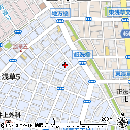 東京都台東区浅草5丁目69周辺の地図