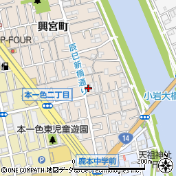 東京都江戸川区興宮町28-2周辺の地図