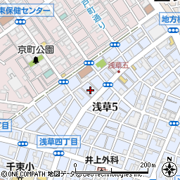 東京都台東区浅草5丁目35周辺の地図