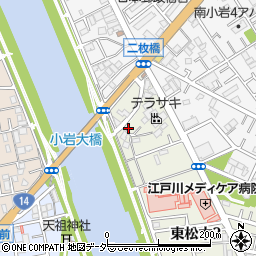 江戸川韓国人会館周辺の地図