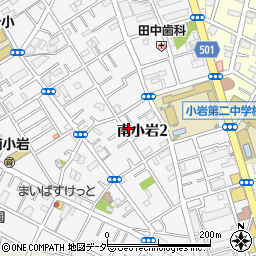 東京都江戸川区南小岩2丁目周辺の地図