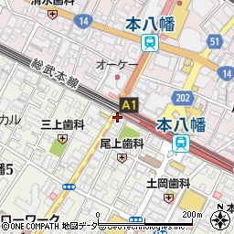 南山堂薬局　本八幡駅前店周辺の地図