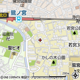 東京都中野区若宮3丁目56周辺の地図