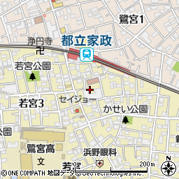 東京都中野区若宮3丁目15周辺の地図