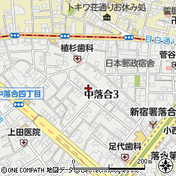 東京都新宿区中落合3丁目18周辺の地図