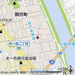 東京都江戸川区興宮町28-6周辺の地図