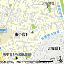 東京都江戸川区東小岩1丁目周辺の地図