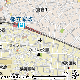 東京都中野区若宮3丁目13周辺の地図