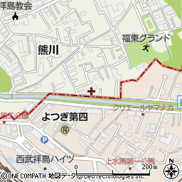 東京都福生市熊川1691-19周辺の地図