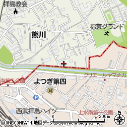 東京都福生市熊川1691-45周辺の地図