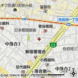 東京都新宿区中落合3丁目5周辺の地図