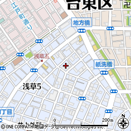 東京都台東区浅草5丁目67周辺の地図