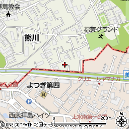 東京都福生市熊川1691-15周辺の地図