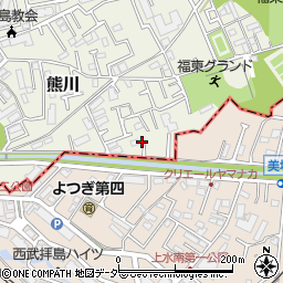 東京都福生市熊川1691周辺の地図