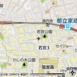 東京都中野区若宮3丁目21-8周辺の地図