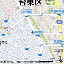 東京都台東区浅草5丁目71周辺の地図