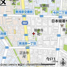 東京都台東区今戸2丁目16-2周辺の地図