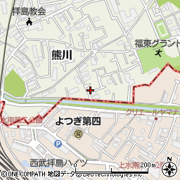 東京都福生市熊川1691-51周辺の地図