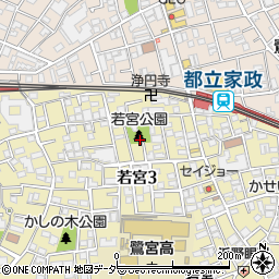 東京都中野区若宮3丁目21周辺の地図