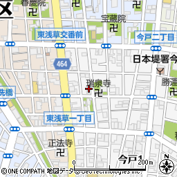 東京都台東区今戸2丁目16-11周辺の地図