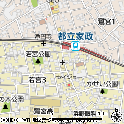 東京都中野区若宮3丁目19周辺の地図