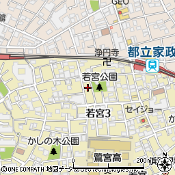 東京都中野区若宮3丁目21-9周辺の地図