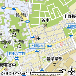 ハチ駆除サービス２４上野桜木店周辺の地図