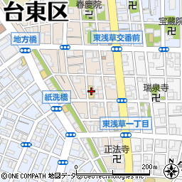 東武ストア東浅草一丁目店周辺の地図