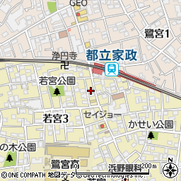 東京都中野区若宮3丁目19-10周辺の地図