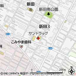 サンドラッグ市川新田店周辺の地図