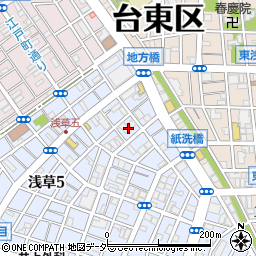 東京都台東区浅草5丁目66周辺の地図