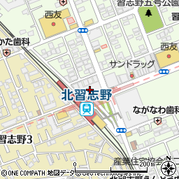 ＴＳＵＴＡＹＡ北習志野駅前店周辺の地図