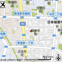 東京都台東区今戸2丁目16周辺の地図