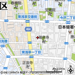東京都台東区今戸2丁目16-4周辺の地図