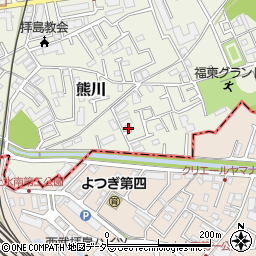 東京都福生市熊川1691-48周辺の地図
