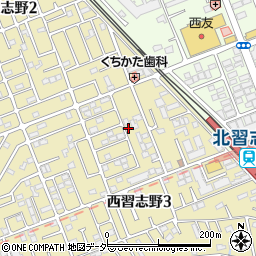 千葉県船橋市西習志野3丁目19周辺の地図