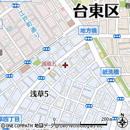 東京都台東区浅草5丁目64周辺の地図