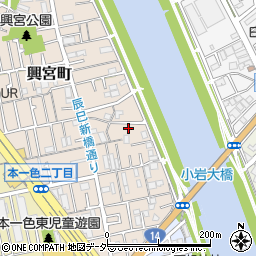 東京都江戸川区興宮町28-13周辺の地図