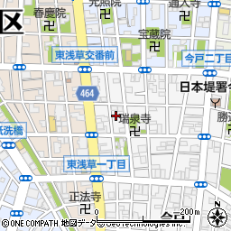 東京都台東区今戸2丁目16-5周辺の地図
