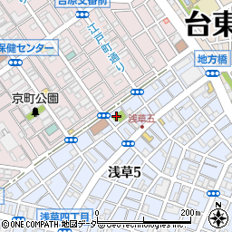 東京都台東区浅草5丁目58周辺の地図