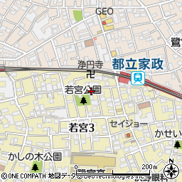 東京都中野区若宮3丁目21-15周辺の地図