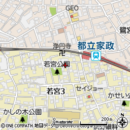 東京都中野区若宮3丁目21-17周辺の地図