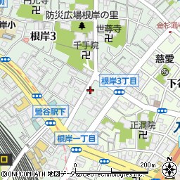 日本パーク台東根岸パーキング周辺の地図