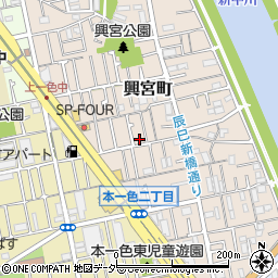 東京都江戸川区興宮町8-12周辺の地図