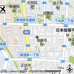 東京都台東区今戸2丁目16-9周辺の地図