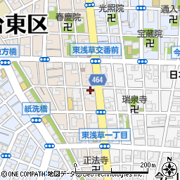 おそうじ本舗東浅草店周辺の地図