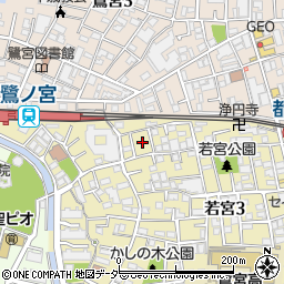東京都中野区若宮3丁目25周辺の地図